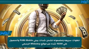 خطوات سريعة ومضمونة لشحن شدات ببجي PUBG Mobile والحصول على 16200 شدة عبر موقع Midasbuy الرسمي